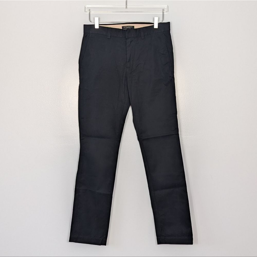 Banana Republic Men's Aiden Chino Pants Flat Front 30x32 Black